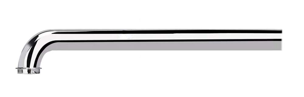 Brass Wall Pipe 350 mm for Pipe Siphon, Keymark Extension Extra Long Pipe with 90° Bend, 32 mm for Odour Trap, Bottle Trap, Chrome-Plated