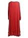 ANSELF WOMEN'S CASUAL,LOOSE DRESS BOHO, LONG SLEEVE WITH POCKETS, RED,LARGE