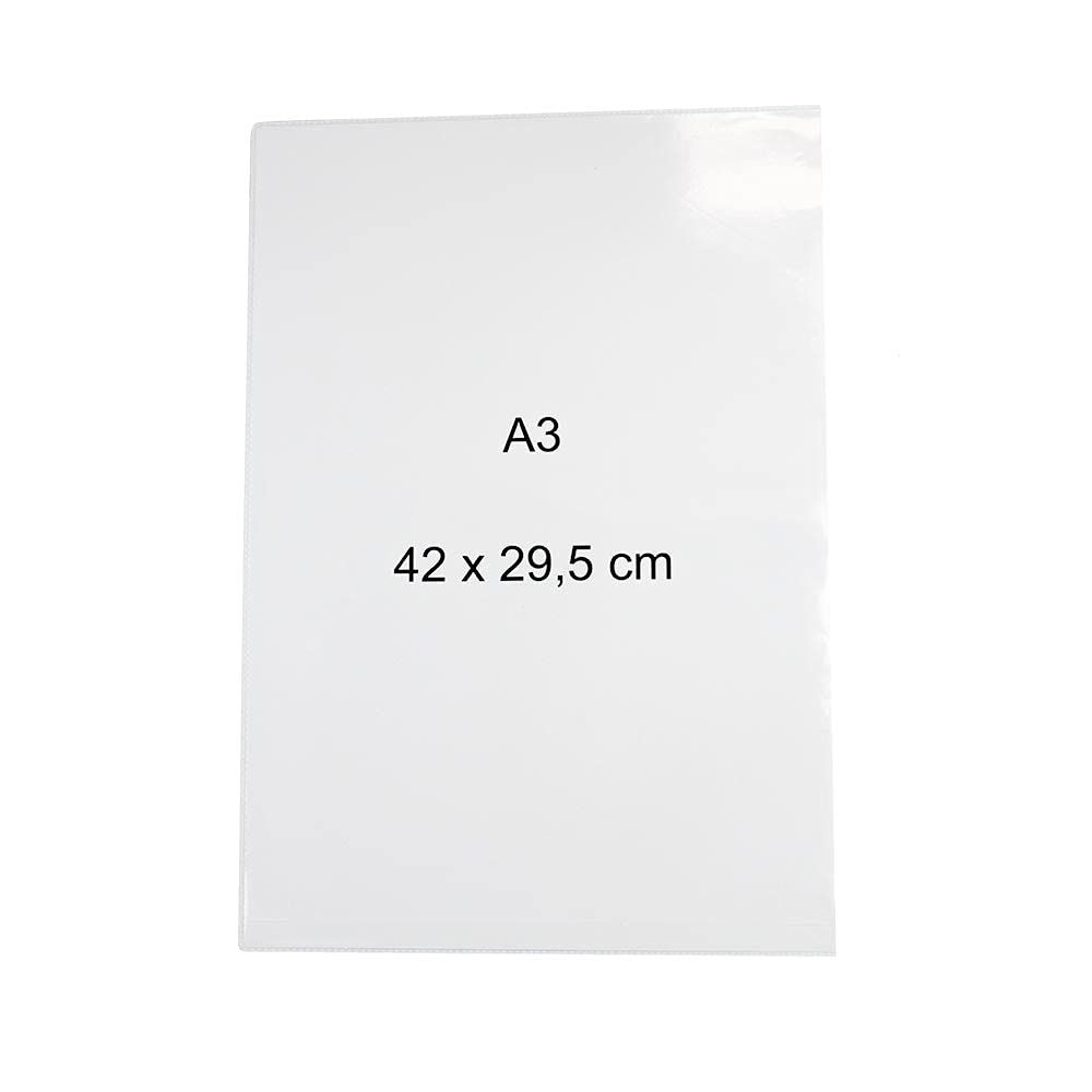 5 x A3, A4 or A5 Clear Magnetic Pockets (A3 297 x 420mm)