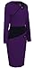 HOMEYEE Women's Voguish Colorblock Wear to Work Pencil Dress B231 (10, Purple)