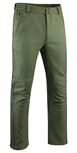 Men's Warm Softshell Fleece Lined Hiking Ski Pants Water Repellent Windproof