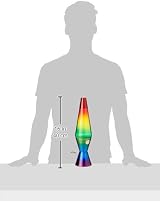 Lava Lamp Rainbow 2179 Hand Painted Globe White Wax 14.5 Inch Lamp view 3
