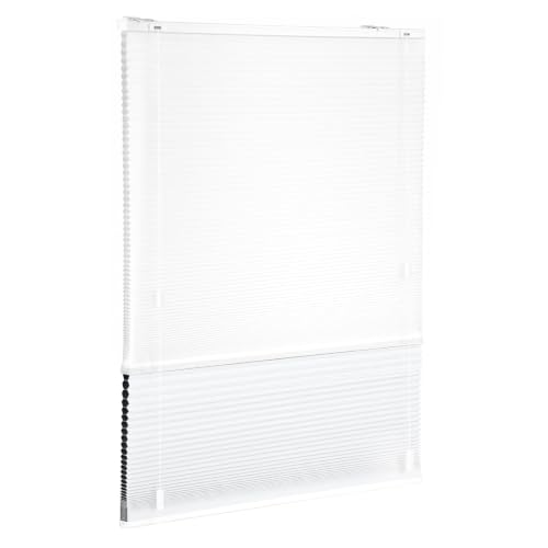 Sekey Wabenplissee Ohne Bohren Doppelplissee Day+Night Verdunkelung Rollo 100% verdunkelnd Blickdicht, Klemmfix, Aluminiumschiene 75x120cm