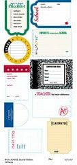 Little Yellow Bicycle - Cardstock Journaling Stickers with Varnish Accents - School
