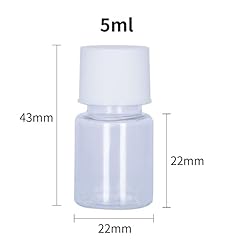 Duehut 10PCS 5ml Plastic Bottles Lab Cylindrical
