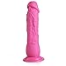 Realistic Dildo, Louviva 9 inch Lifelike Liquid Silicone Big Penis, Women Sex Toys with Strong Suction Cup (Pink) ?-g