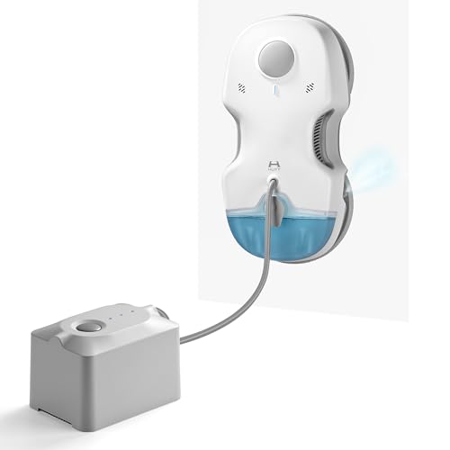 HUTT S7 Plus Fensterputzroboter Akku kabellos, Abnehmbarer Akku, 60 Min Laufzeit, 6500 Pa Saugkraft, 3D schwebendes Doppelpad, automatischer Fensterre