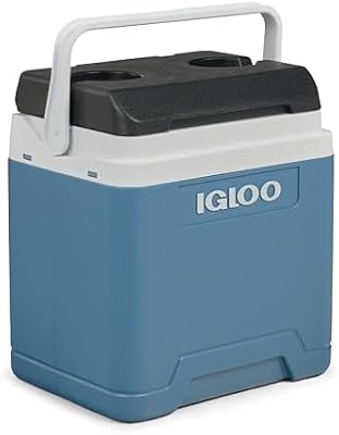 IP27 Nevera 27L – Gran Nevera pasiva Azul Claro, Ligera, Resistente y portátil, Camping, Trabajo, Picnic, Outdoor, Bebidas y Aperitivos – Mantiene frío sin Electricidad