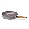 Beka Carbon-staal grillpan inductie en barbecue, ijzeren pan 28 cm, met hittebestendige handgreep van hout, zonder…