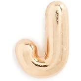 Ariel Gordon Jewelry Women's 14k Mini Helium Initial Stud Earring, J, Gold, One Size