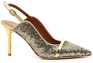 MALONE SOULIERS MARIONLUWOLT85GOLD Women's Gold Leather Slippers