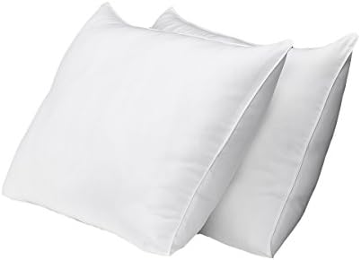 Signature Exquisite Hotel Luxury Plush Gusseted Microfiber Pillows - 2-Pack - King Size - Gel-Fiber Filled Pillows