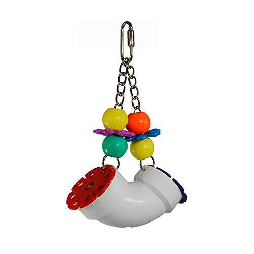 Super Bird Creations SB751 PVC Forager Bird Toy with Colorful Birds & Flowers, Large Size, 3″ x 5″ x 8″
