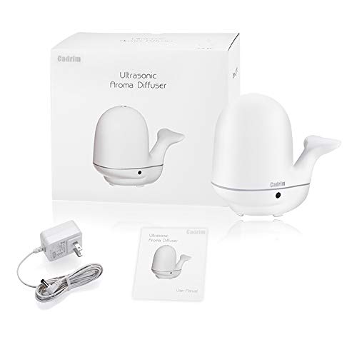 Cadrim Essential Oil Diffuser Tap-Tap LED Lights Ultrasonic Humidifier Aromatherapy Cool Mist Diffuser 200ml with 7 Colors Waterless Auto-Off No Noise for Home Decor Office Bedroom Living Room Baby