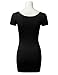 DRESSIS Women's Round Neck Short Sleeve Bodycon Slim Mini Dress S-2XL (14 Colors)
