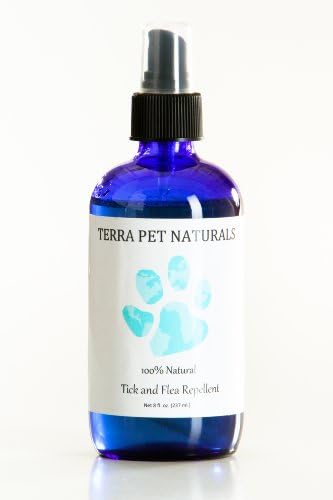 100% Natural Flea and Tick Repellent Spray for Dogs and Puppies, 8 oz, for Flea and Tick Prevention, Treatment, and Control. Effective, All-Natural and Organic Ingredients.