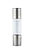JustNile 2 in 1 Salt and Pepper Dual Combo Manual Grinder, Adjustable Coarseness Ceramic Rotor, Stainless Steel Casing, Clear Acrylic Caddy