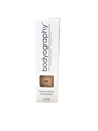 Bodyography Matte Foundation Makeup (Medium #160): Oil-Free Anti-Aging Salon Natural Finish w/Vitamin E, C, Antioxidants | Vegan, Gluten-Free, Paraben-Free