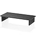 FITUEYES 23 Inch Monitor Stand – Extended Shelf Computer Monitor Riser, Wood Desktop Stand for TV Screen Laptop, Desk Organization, Office Supplies, Black, DT106001WB