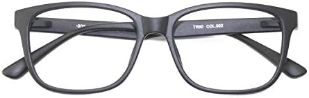 読書用メガネ ブルーライトブロック レディース メンズ スクエアメガネフレーム Magnification ブラック 高級 1 50 コンピュータリーダー 処方箋あり