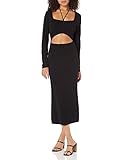 The Drop Women's Black Corbin Long Sleeve Halter