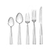 KISKISTONITE Flatware, 5-Piece Set Stainless Steel Cutlery with Arabesque, Dinnerware Fork Knife Spoon, Service for 1