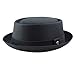 The Hat Depot 1400f2091 100% Cotton Paisley Lining Premium Quality Porkpie Hat (S/M, Black)