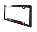 ERPART Highly Polished Chrome Plated Silver License Plate Frame with 6.0L L76 RED Black Engine Emblem Badge Nameplate Aluminum