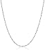 Amazon Essentials Italian Sterling Silver Rhodium Plated Diamond Cut Oval and Round Beads Mezzaluna Chain Necklace, 16