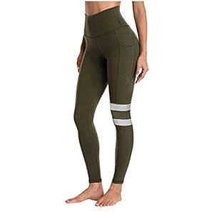 5555 Hoge Taille Yoga Leggings, Tummy Control Workout Running 4 Way Stretch Yoga Broek