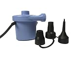 Contour Products Electric Air Pump for Inflatables | Portable Air Pump Includes Deflator Nozzle | Includes 3 Universal Nozzles