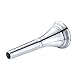 Leinuosen 2 Pieces French Horn Mouthpiece Kit Includes 1 Silver Plated French Horn Mouth Piece and 1 Mouthpiece Cleaning Brush