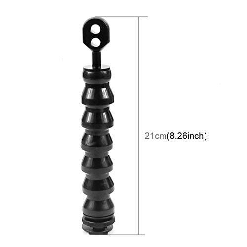 Sodoop Diving Cameras Stand, Underwater Flexible Flashlight Strobe Hand-held Aluminum Lamp Arm Holder Hot Shoe Mount to YS Head Adapter for Action Camera Accessories,8.26inch, Black - Thumbnail 2