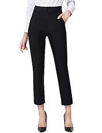 Ginasy pantalones de vestir para dama elásticos pantalones de tirador fácil en comodidad oficina Ponte pantalones