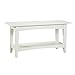 Alaterre Furniture Shaker Cottage Bench with Shelf, Ivory