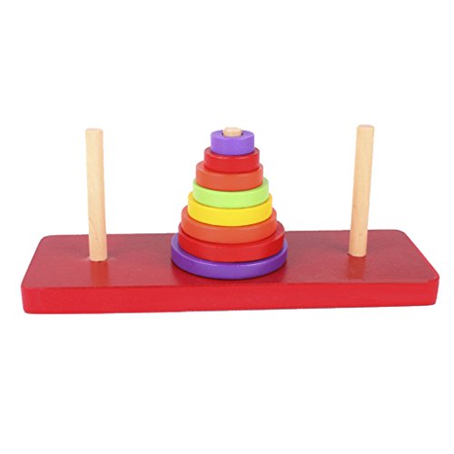 Tower of Hanoi Wood Puzzle Toy Brain Teaser
