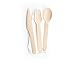 Disposable Wooden Cutlery Set |100 Forks, 50 Knives, 50 Spoons | Eco Friendly & Biodegradable, Compostable| 100% Natural Birchwood Cutlery (200 pieces)