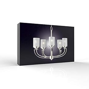 Canvas Wall Art - Transparent Chandelier Art for Living Room- Modern Home Art Stretched and Framed Ready to Hang - 12x18 inches