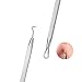 ZIZZON Blackhead Remover Kit Pimple Comedone Extractor Tool Set Treatment for Blemish, Zit, Acne Curved Blackhead Tweezers Kit 7pcs