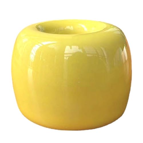 Wallfire 歯ブラシスタンド 歯ブラシホルダー 歯ブラシ立て 収納 洗面所 おしゃれ スタンド 置き型 防カビ セラミック １本用 イエロー