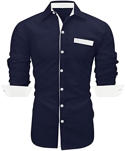 Ranberone Mens Casual Cotton Short Sleeve Dress Shirt Slim Fit Contrast Collar Button Down Shirts, Long-navy, X-Large price in Saudi Arabia | Amazon Saudi Arabia | kanbkam Ranberone Mens Casual Cotton Short Sleeve Dress Shirt Slim Fit Contrast Collar Button Down Shirts, Long-navy, X-Large price in Saudi Arabia | Amazon Saudi Arabia | kanbkam