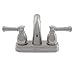 Dura Faucet RV Designer Two Handle Arc Spout Bathroom Faucet (Brushed Satin Nickel) - for Recreational Vehicles, Motorhomes, Travel Trailers and More