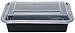 SAFEPRO 38 oz. Black Rectangular Microwavable Container with Clear Lid (Case of 100)