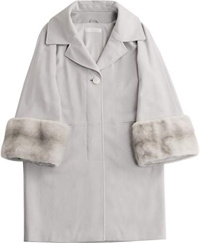 カシミヤ混 ウール コート ファー付き レディース ミンク ファー トリミング