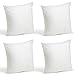 Foamily Set of 4-18 x 18 Premium Hypoallergenic Stuffer Pillow Inserts Sham Square Form Polyester, 18" L X 18" W, Standard/White primary
