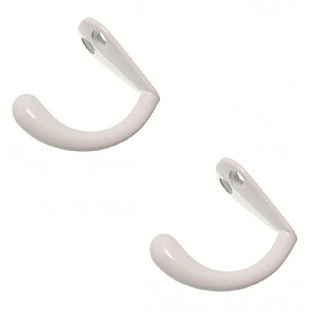 Merriway BH05371 (2 Pcs) Robe Hook Single Metal - Pack of 2 Pieces