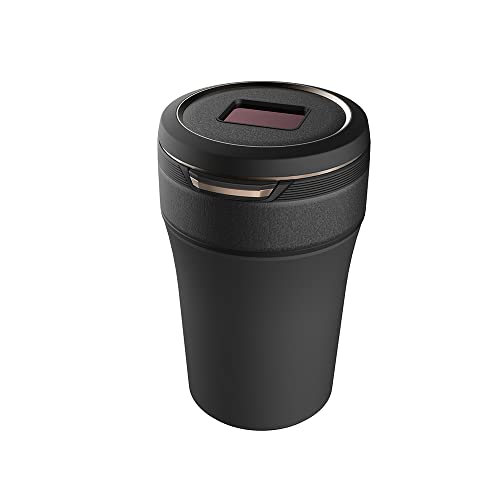 星光産業 車内用品 灰皿 EXEA(エクセア) ソーラーレザーアッシュ BK ED-226ドリンクホルダー型 LED付き商品画像