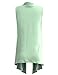 BILY Women's Classic Open Front Sleeveless Drape Cardigan Mint X-Large