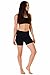90 Degree By Reflex Womens High Waisted Biker Shorts Ribbed Workout Yoga Running Tummy Control Spandex Short - Black - Medium