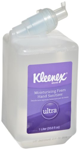 Kleenex Ultra Moisturizing Foam Hand Sanitizer (34700), Clear, 1.0 L Cassette Package, 6 Packages / Case